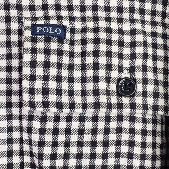 Polo Ralph Lauren Western Shirt Men's L Black White Plaid LS Button Down Garvey - Picture 7 of 10